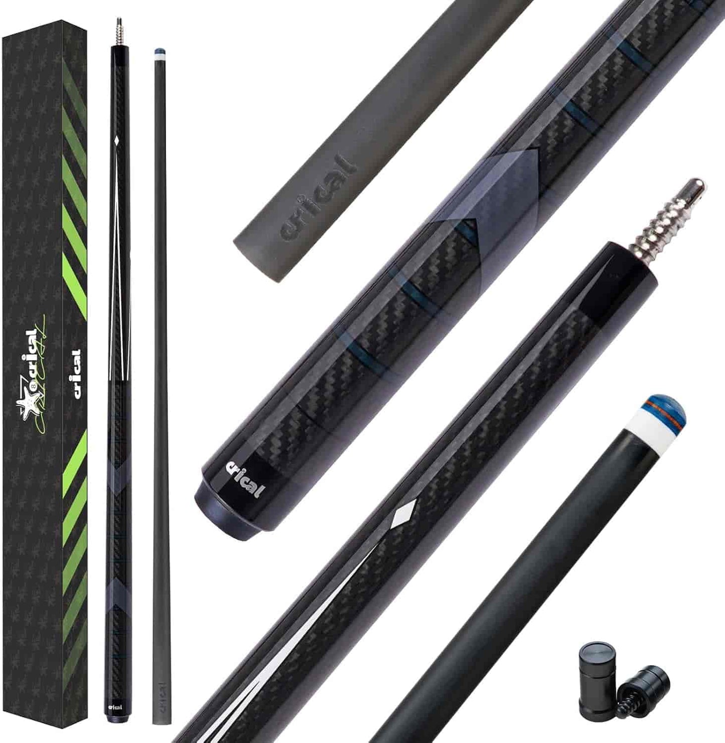 【CL-01】58" Carbon Fiber Pool Cue 12.5mm Tip